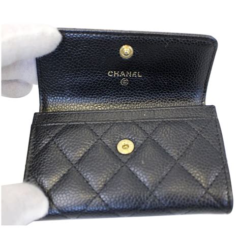 black chanel card holder|Chanel card holder with flap.